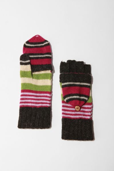 UrbanOutfitters  Mixed Stripe Convertible Glove