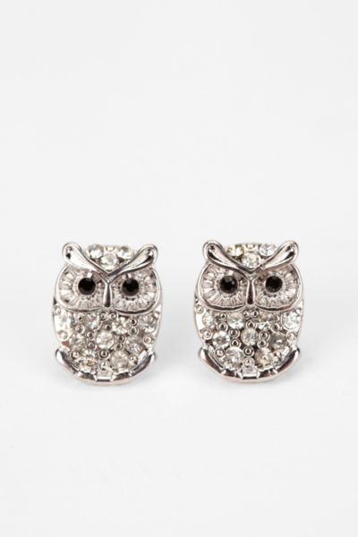 UrbanOutfitters  Pave Owl Post Earring