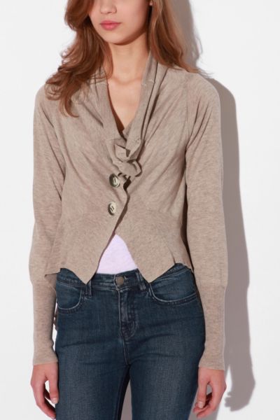 UrbanOutfitters  Covet Cowl Neck Drapey Cardigan