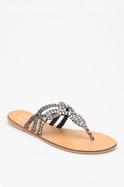 UrbanOutfitters  Ecote Macramé Loop Thong Sandal