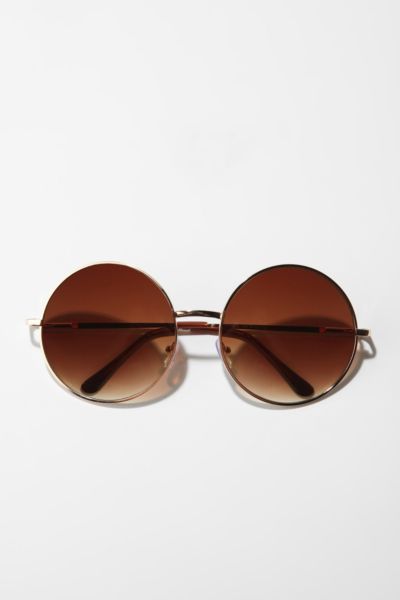 UrbanOutfitters  Oversized Round Metal Sunglasses