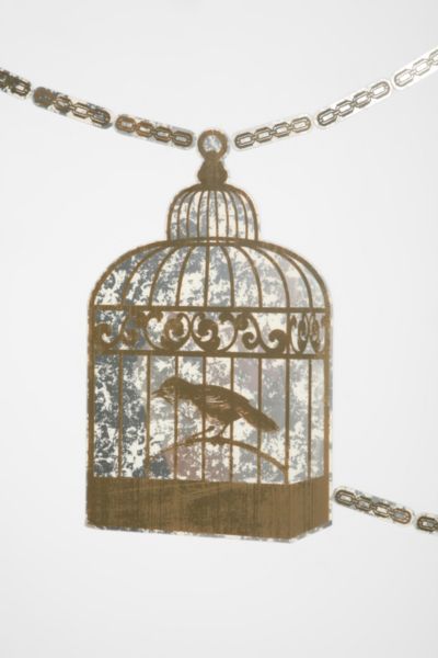 UrbanOutfitters  Antique Mirrored Birdcage Wall Decals