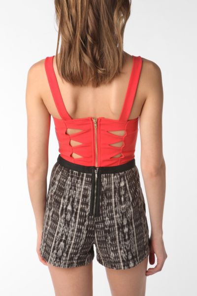 UrbanOutfitters  Sparkle & Fade Cutout Bustier Top