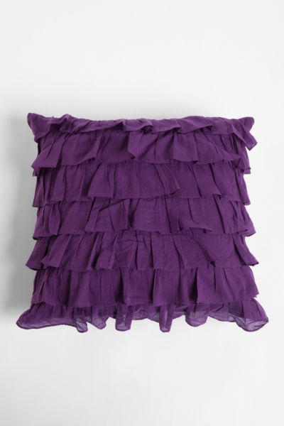 UrbanOutfitters  Waterfall Ruffle Pillow