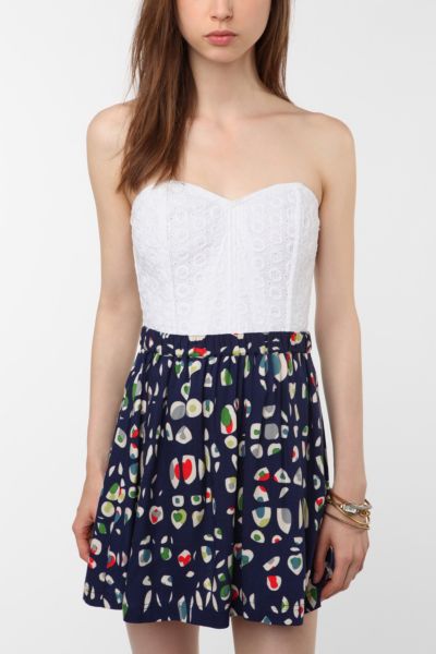 UrbanOutfitters  Lucca Couture Eyelet Bustier Top