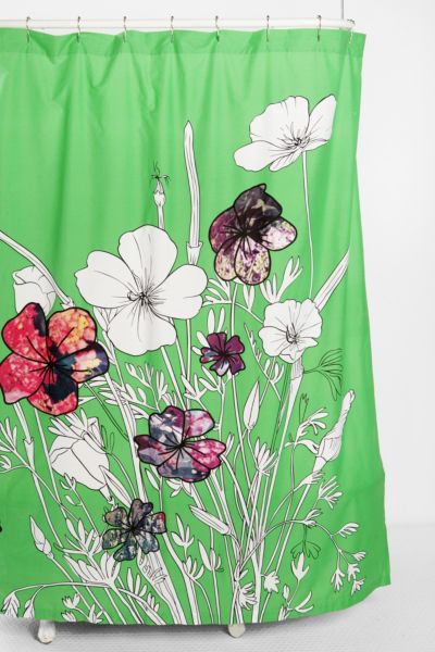 UrbanOutfitters  Wildflowers Shower Curtain