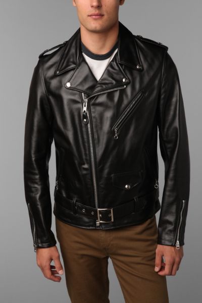 Black Schott 626 Moto Jacket  UrbanOutfitters