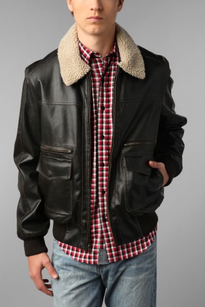 Levis Faux Leather Bomber Jacket