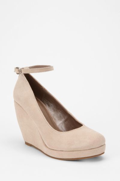 Cooperative Suede Ankle Strap Wedge   Urban Outfitters