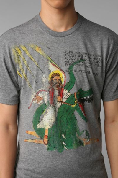 UrbanOutfitters  FUN Artists Jesus Dinosaur Tee