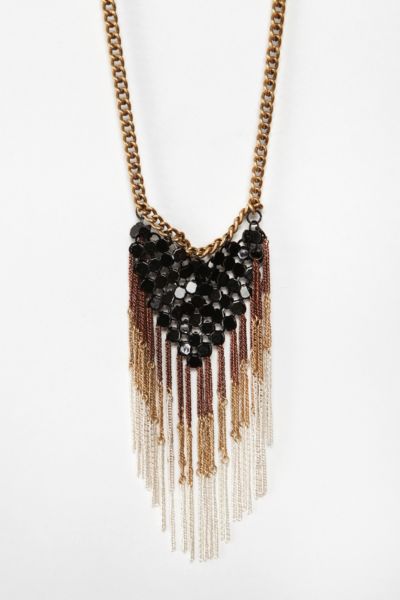 UrbanOutfitters  UO Mesh Fringe Necklace