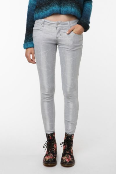 UrbanOutfitters  Tripp NYC Platinum Metallic Jean