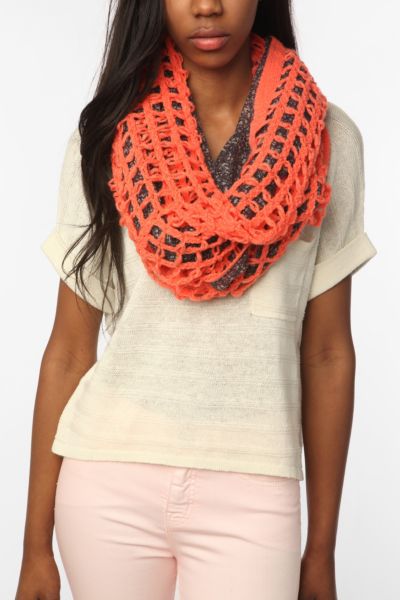 UrbanOutfitters  Kimchi Blue Print & Net Eternity Scarf