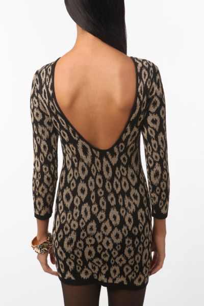 UrbanOutfitters  Sparkle & Fade Animal Jacquard Bodycon Tunic