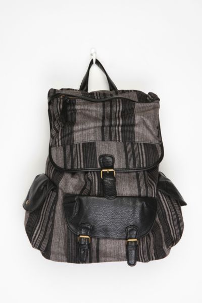 UrbanOutfitters  Ecote Ticker Stripe Backpack