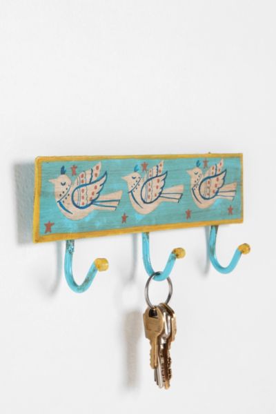 Handpainted Bird Hook   Urban Outfitters