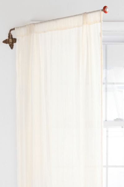 Brass CrissCross Swing Curtain Rod