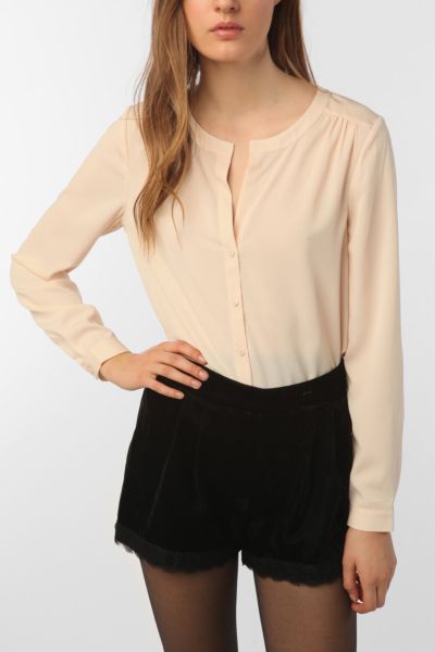 Sparkle & Fade Pleated Silky Blouse