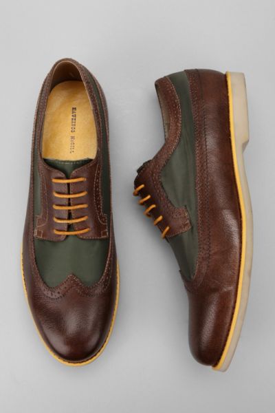 Hawkings McGill Mixed Longwing Shoe   Urban Outfitters