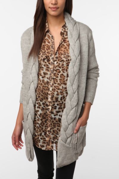 UrbanOutfitters  Matty M Braided Open Cardigan