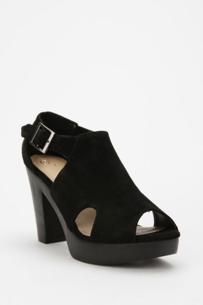 UrbanOutfitters  6X6 By No. 6 Cutout Suede Heel