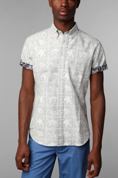 UrbanOutfitters  Reyn Spooner Short Sleeved Lahaina Sailor Print 