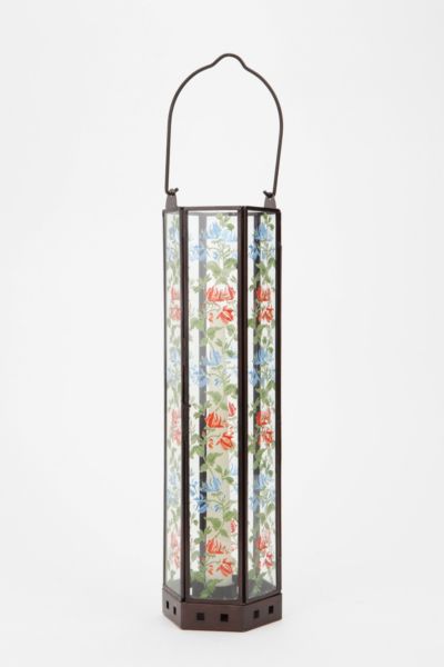 Tall Hand Painted Lantern