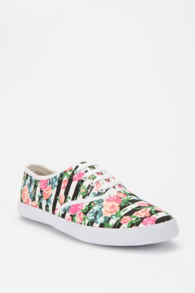 Rose Stripe Plimsoll Sneaker