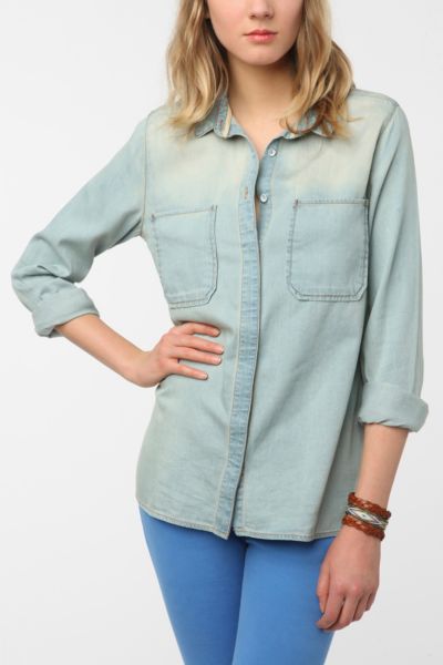 UrbanOutfitters  BDG Chambray Button Down Tunic