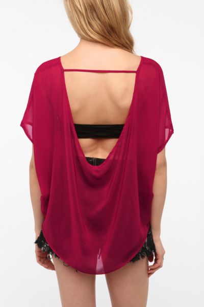 Sparkle & Fade Low Back Chiffon Blouse