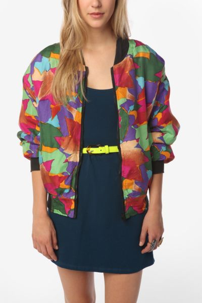 UrbanOutfitters  Urban Renewal Silk Bomber Jacket