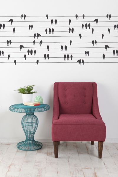 UrbanOutfitters  Anne Cahsens Birds on a Wire Wall Decal