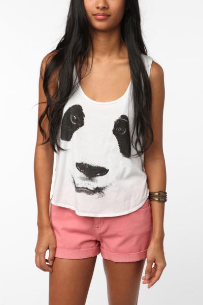 UrbanOutfitters  Hometown Heroes Panda Face Tank