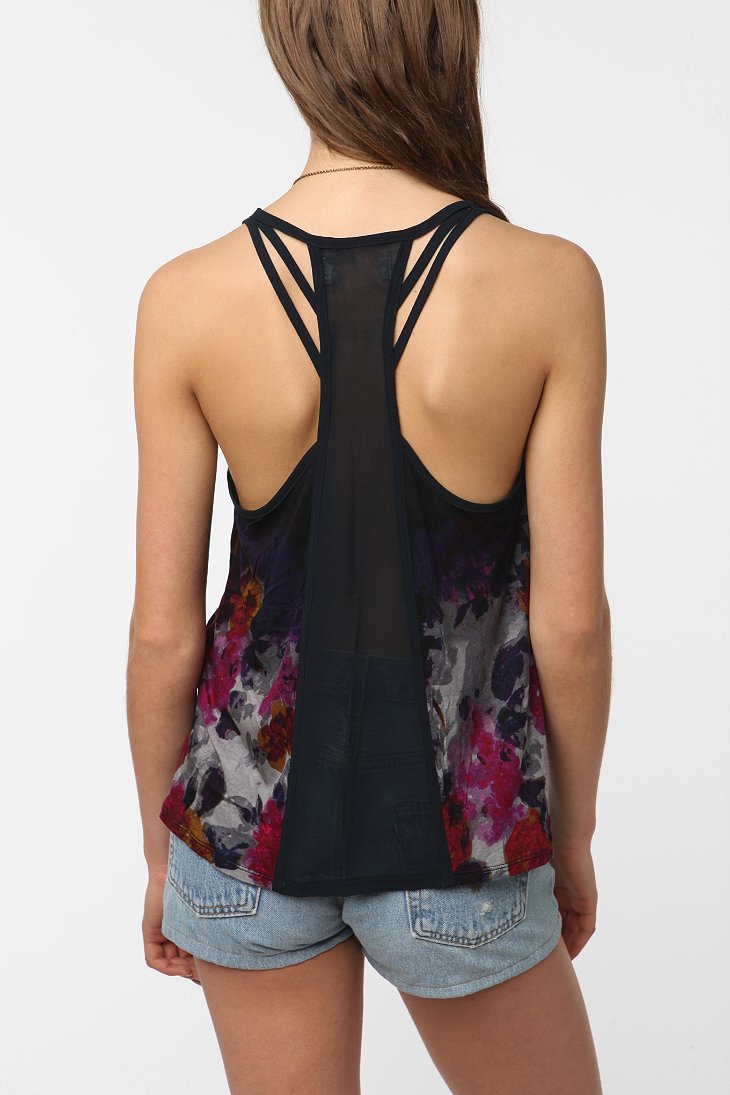 Silence & Noise Chiffon Spider Tank Top - Urban Outfitters