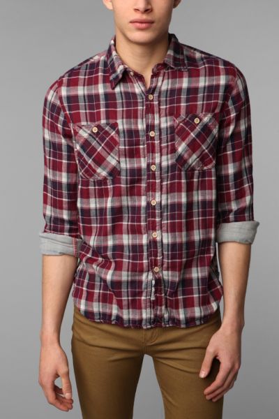 Salt Valley Long Sleeved Benjamin Plaid Western Shirt