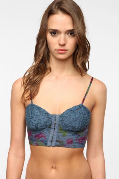 Pins and Needles Floral Bustier   Urban Outfitters