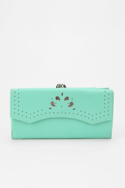 Kimchi Blue Kiss Lock Checkbook Wallet