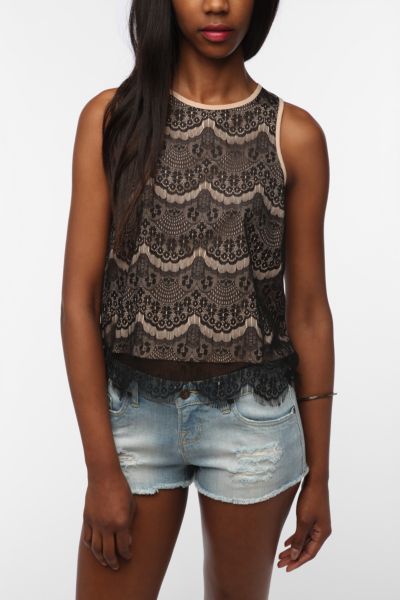 UrbanOutfitters  Pins and Needles Eyelash Lace Tank