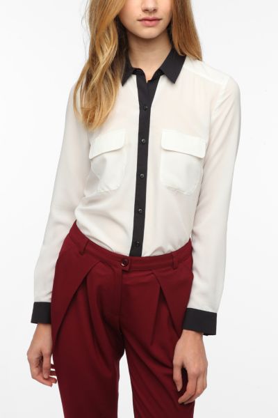 Coincidence & Chance Silky Colorblock Blouse