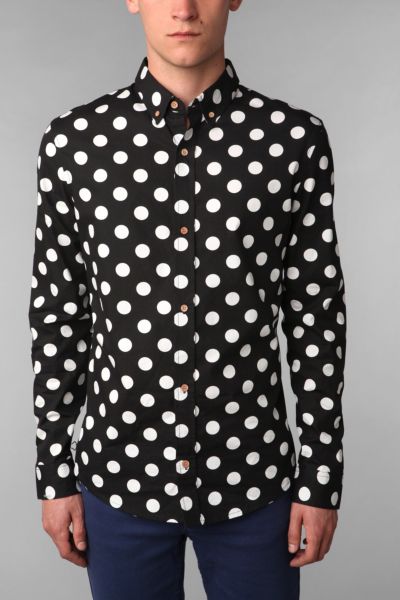 Your Neighbors Mod Polka Dot Shirt   Urban Outfitters