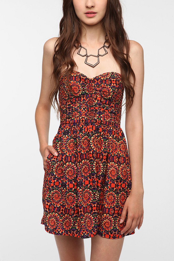 Band Of Gypsies Strapless Sundress - Urban Outfitters