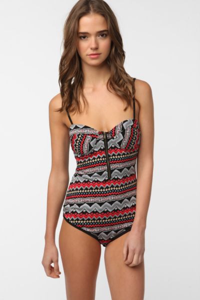 Reverse Geo Zigzag Bodysuit