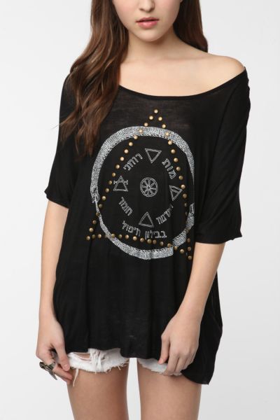 Daydreamer LA Oversized Studded Pyramid Tee