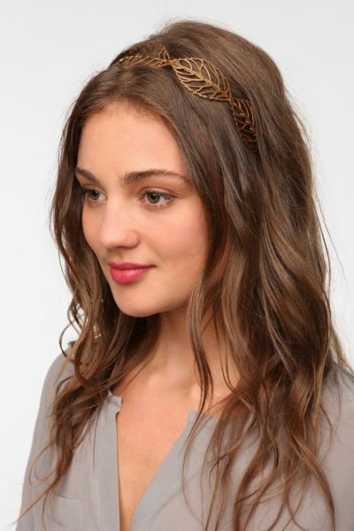 Stenciled Leaf Headband   Urban Outfitters