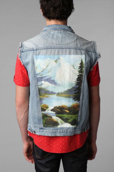 UrbanOutfitters  Toddland Marshall Painted Denim Vest