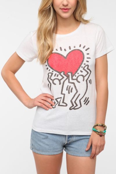 OBEY Keith Haring Red Heart Tank