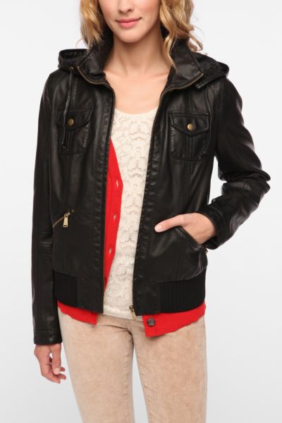 BDG Vegan Leather Bomber Jacket   Urban Outfitters