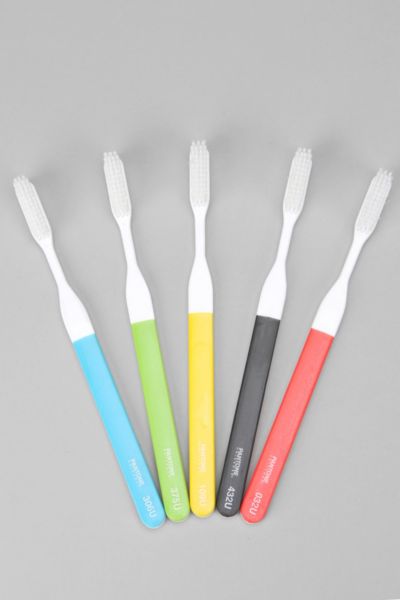 Kikkerland Pantone Toothbrush   Set Of 5
