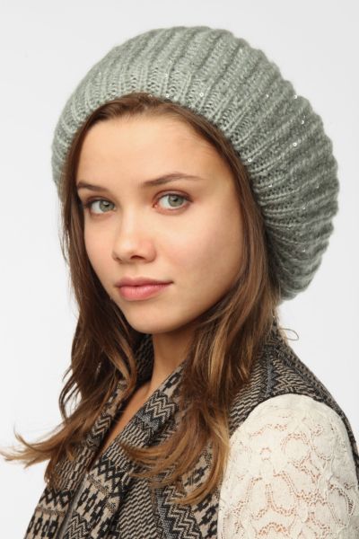 Pins and Needles Maddie Sequin Beret   Urban Outfitters