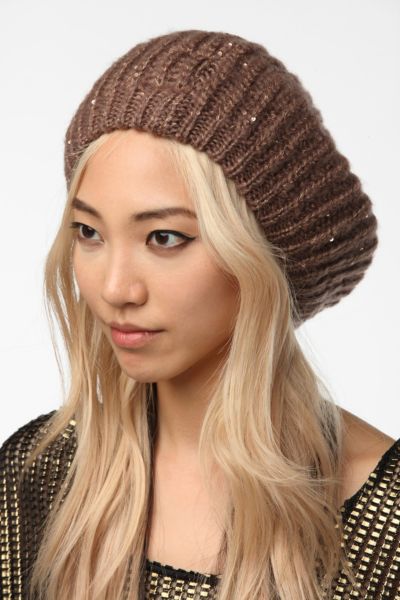 Pins and Needles Maddie Sequin Beret   Urban Outfitters